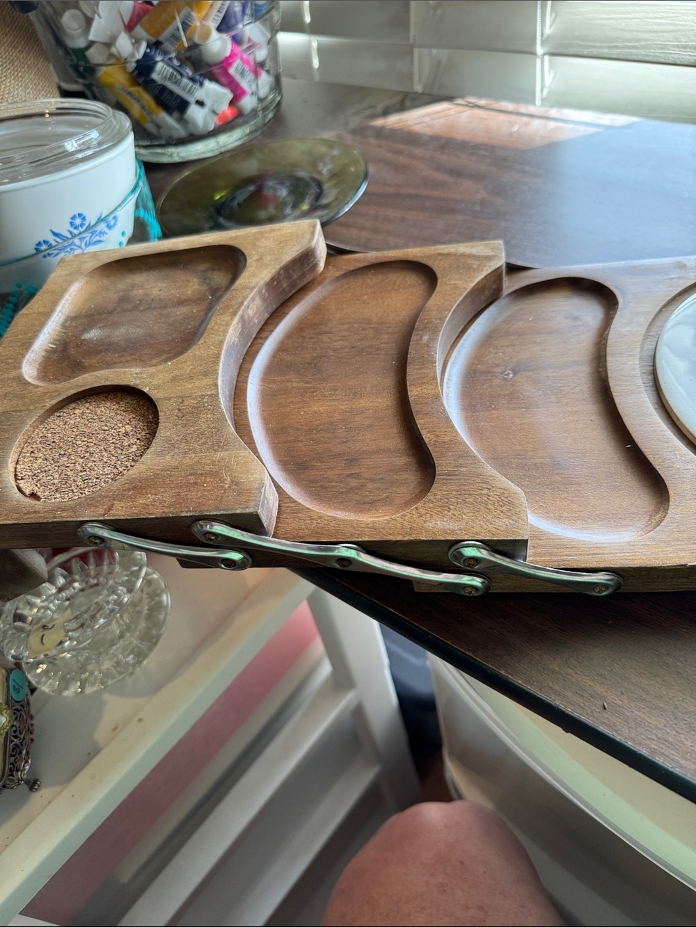 Enesco Vintage Sectional Wooden Tray - Picture 6 of 6